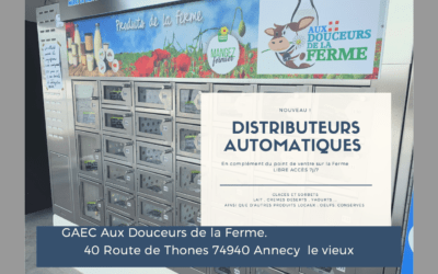 Distributeur automatique des produits de la ferme à quelques minutes du PAE!